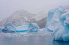 Landscape in the Cierva Cove at the Danco Coast of the Graham Land in the Antarctic Peninsula. Art Print
